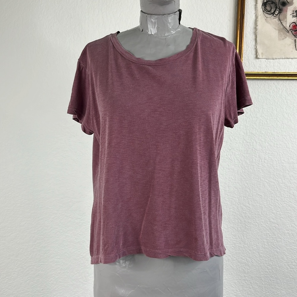 Sundry Overdyed Cross Back Knot Tie Short Sleeve T Tee Shirt